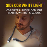 LED Neck Reading Light – Rechargeable, Adjustable Brightness, Hands-Free Book Light for Reading, Camping, and Night Running