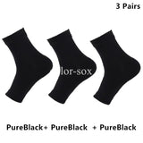 2 pares de calcetines de compresión para el tobillo: diseño de punta abierta para fascitis plantar y alivio del dolor
