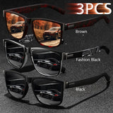 Gafas de sol unisex cuadradas vintage de moda: gafas antirreflejos UV400 para conducir y pescar