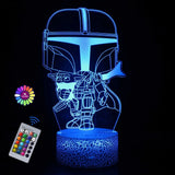 3D Night Light for Kids - USB Rechargeable LED Illusion Lamp with Remote Control