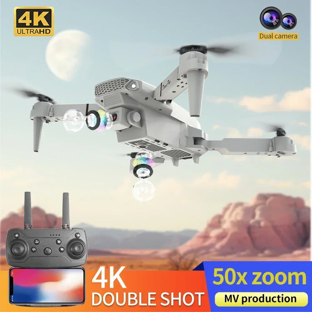 E88 Mini Foldable Drone with 4K Camera – WiFi FPV RC Quadcopter for Kids & Beginners
