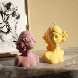 ✨Molde de silicona 3D de niña con ojos cerrados: manualidades con velas, yeso y resina ✨
