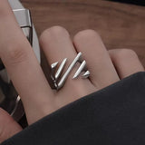 925 Sterling Silver Irregular Geometric Ring – Minimalist Jewelry for Women