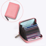 RFID Blocking Leather Wallet – Stylish Credit Card Holder with 20 Slots for Men