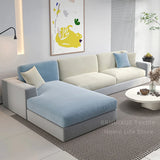 Plush Velvet Sofa Slipcover – Stretch Anti-Slip Cover for Sectional & Loveseats