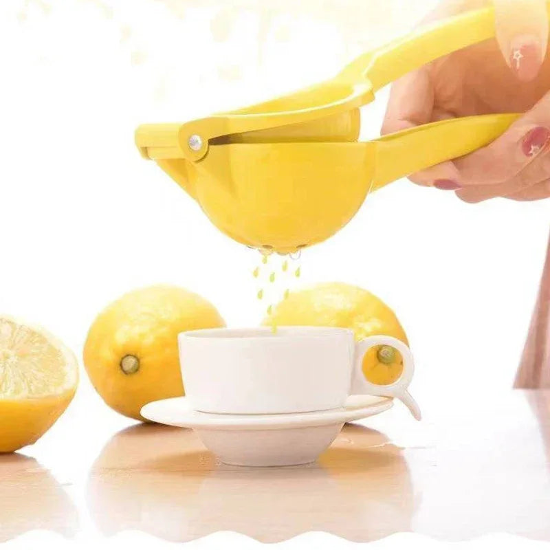 Exprimidor de limón de aleación de aluminio de primera calidad: exprimidor de cítricos de mano para obtener jugo fresco sin esfuerzo