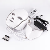 7-Color LED Facial & Neck Light Therapy Mask – Anti-Aging Skin Rejuvenation Device
