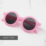 2024 Kids’ Round Sunglasses – UV400 Protection, Stylish Plastic Frame for Girls
