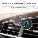 Magnetic Finger Ring Phone Holder – Zinc Alloy, 180° Rotating Stand for Universal Smartphones