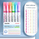 Pastel Highlighter Pen Set – 6-Color Markers for Note-Taking, Journaling & Office Use