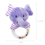 Plush Elephant Baby Rattle Toy – Soft Teether & Musical Hand Bell for Newborns