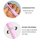4-in-1 Waterproof Makeup Pencil - Eyeliner, Lip Liner & Eyebrow Pencil All-in-One