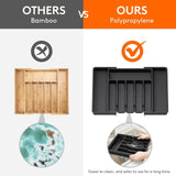 Organizador de cajones expandible para cubiertos: bandeja ajustable para utensilios de cocina