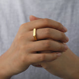 Anillo con sello de acero inoxidable Skyrim: banda minimalista de 5 mm de ancho para hombres y mujeres
