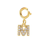 Custom Gold Initial Letter Bracelet for Women - Personalized Name Cuban Chain