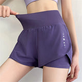 High-Waisted Yoga Running Shorts with Pockets for Women