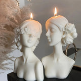 ✨Molde de silicona 3D de niña con ojos cerrados: manualidades con velas, yeso y resina ✨