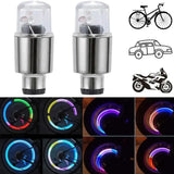 Motion-Activated LED Wheel Lights – Tire Valve Caps for Cars, Motorcycles & Bicycles