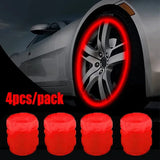 Glow-in-the-Dark Tire Valve Caps – Fluorescent Stem Covers for Cars, Motorcycles & Bicycles