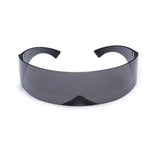 Gafas de sol futuristas con visera estrecha Cyclops: gafas con protección UV400 y láser espejado para hombres y mujeres