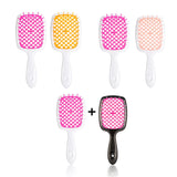 Professional Wide-Tooth Comb Set - Air Cushion Scalp Massager for Wet & Dry Hair (2-Pack)