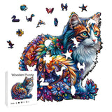 Succulent & Animal Wooden Jigsaw Puzzles - Premium Adult & Kids Brain Teaser Games