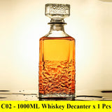 Decantador de whisky novedoso: botella de vidrio sin plomo para licor, whisky escocés y bourbon