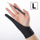 Black Two Finger Anti Fouling Glove For Tablet Phone Drawing Write Gloves For Ipad Pro Air Mini Anti Accidental Contact Gloves