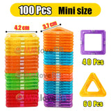 Magnetic Building Blocks Set - STEM Educational Toys for Kids with Big & Mini Pieces
