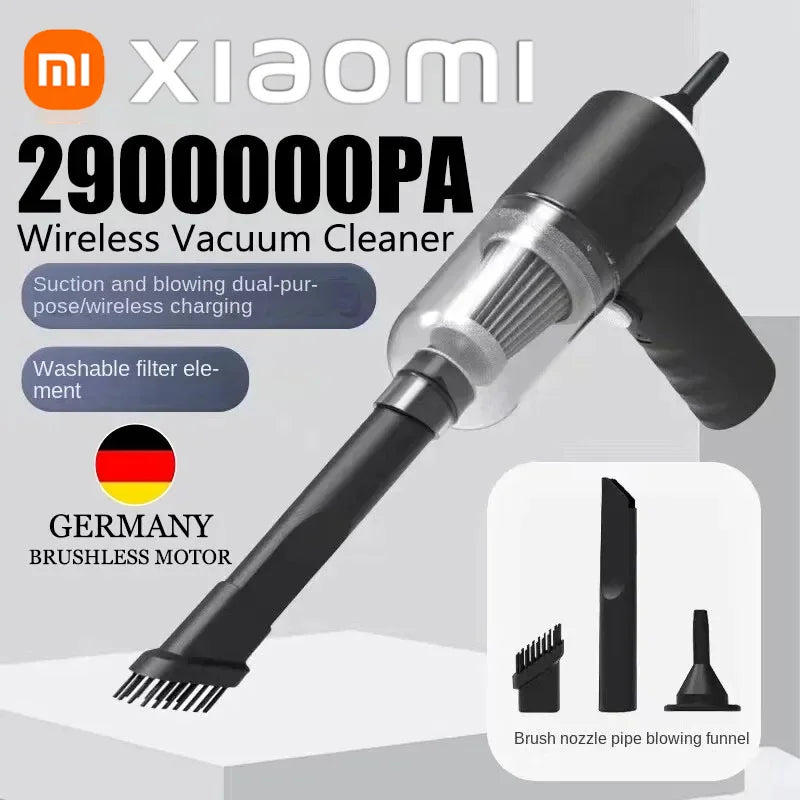 Aspiradora inalámbrica 2 en 1 Xiaomi 2900000PA 120w de alta potencia y doble uso para el hogar, aspiradora portátil de gran succión para el coche, nueva
