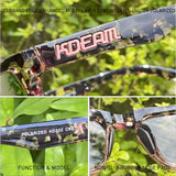KDEAM Unisex Polarized Square Sunglasses – UV400 Anti-Blue Light Eyewear for Driving, Fishing & Computer Use