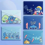 Stitch Transparent Document Bags - A4 Size School Supply Organizers for Kids