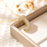 Letter Pendant Necklace for Women – Mood & Sleep Tracker Fashion Jewelry for Office & Career