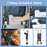 Lightweight Folding Pet Stroller – Travel in Comfort & Style