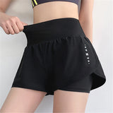 High-Waisted Yoga Running Shorts with Pockets for Women