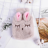 Plush Rabbit Hot Water Bottle with Shoulder Strap – Hand & Belly Warmer for Winter Relief