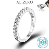 Moissanite Wedding Band Ring – 925 Sterling Silver with 18K White Gold Plating