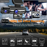 1080P Dual Lens Car Dash Cam with Night Vision & G-Sensor