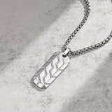 Stainless Steel Military Dog Tag Necklace for Men – Black & Silver with Box Chain