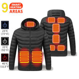 USB Heated Jacket for Men & Women - 21-Zone Heating for Winter Sports