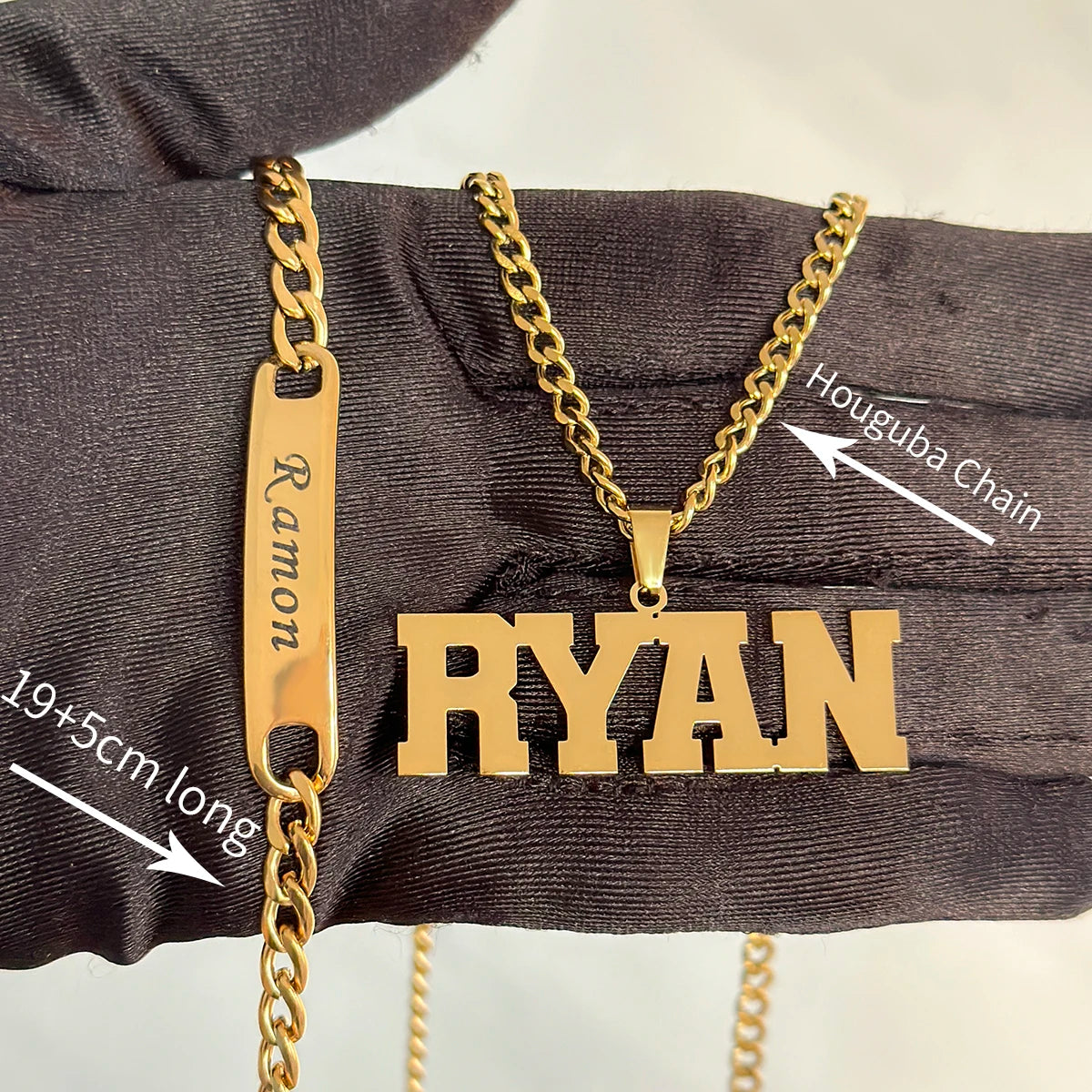 Custom Crown Name Jewelry Set - Personalized Stainless Steel Necklace & Bracelet Gift