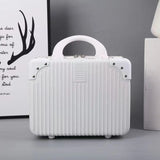 Mini maleta de viaje de 14 pulgadas, caja de cosméticos, organizador de equipaje de mano, estuche de maquillaje, caja pequeña con contraseña, estuche de embarque