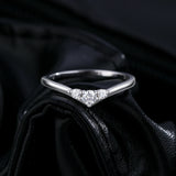 D Color Moissanite Eternity Ring – 925 Sterling Silver Thin Wedding Band for Women