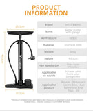 High-Pressure Manual Bike Pump with Gauge – 160PSI for Bicycle, Motorcycle, Balls & More