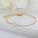 Pulsera de acero inoxidable con dijes de moda para mujer: diseño de plantas con cierre de pinza de langosta