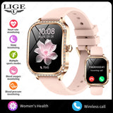 Reloj inteligente de moda para mujer con seguimiento de salud y actividad física, llamadas por Bluetooth y esferas de reloj personalizables 