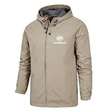Men's Airbus Aviation Jacket – Windproof Pilot Hoodie with Zipper