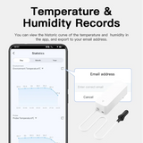 WiFi Smart Temperature & Humidity Sensor with External Probe – Compatible with Tuya, Alexa & Google Home
