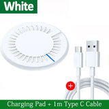 Ultra-Slim Fast Wireless Charger Pad with LED Indicator & Type-C Cable – 30W High-Speed Charging for iPhone, Samsung & Qi Devices