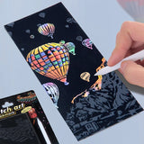 DIY Scratch Painting Set – Famous World Landmarks Night Scenery Art Kit